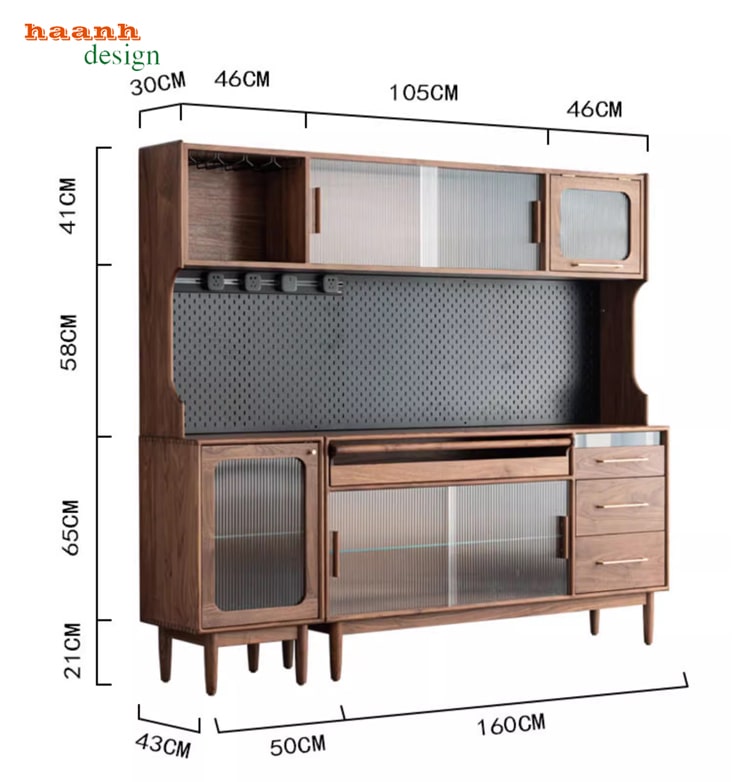 Tủ lưu trữ gỗ công nghiệp phòng bếp 