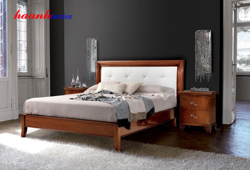Giường ngủ gỗ tự nhiên GNC001