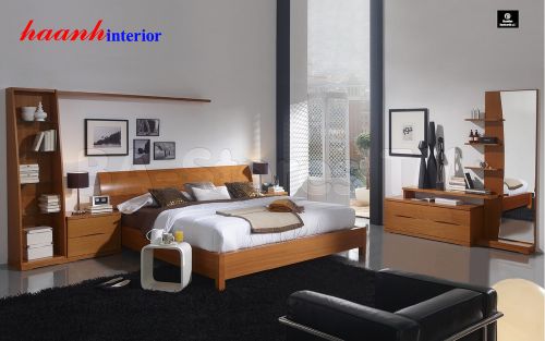 Giường ngủ gỗ veneer cao cấp  GNH003