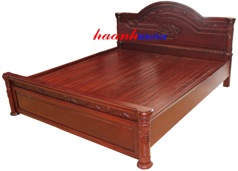 Giường gỗ gụ tự nhiên GIC007