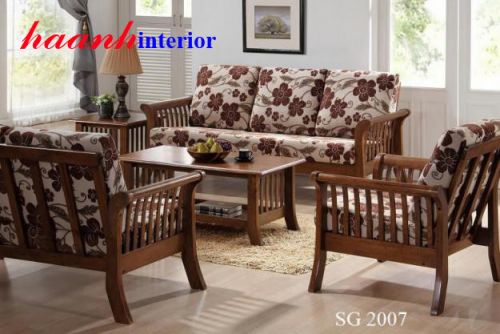 Sofa gỗ gụ tự nhiên cao cấp SFG006
