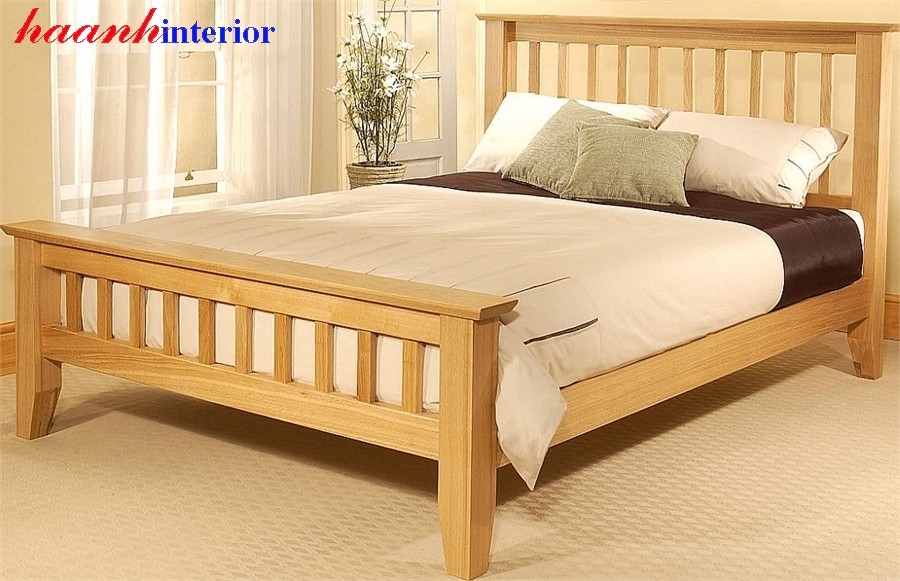 Giường ngủ gỗ sồi GNH016