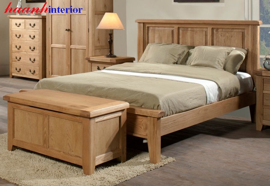 Giường ngủ gỗ sồi GNH017