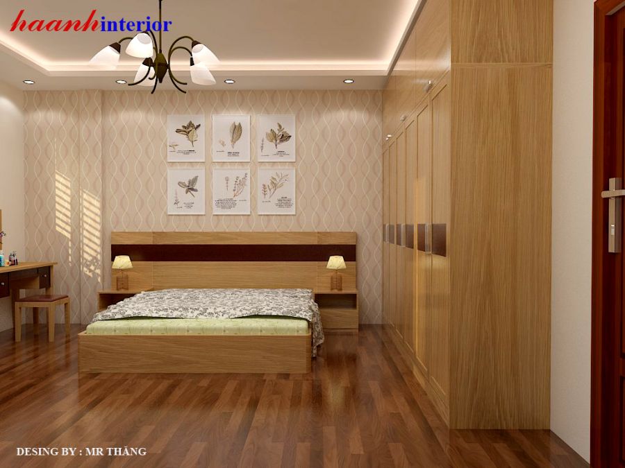 Phòng ngủ gỗ tự nhiên PNH001