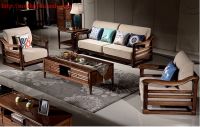 Sofa gỗ tự nhiên óc chó nhập khẩu SFG021