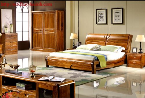 Giường ngủ gỗ tự nhiên GNH029