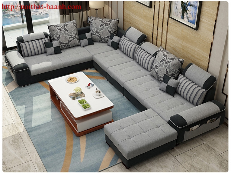 Sofa nỉ phòng khách cao cấp SFN019