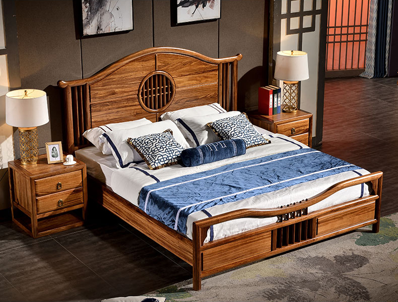 Giường ngủ gỗ tự nhiên sang trọng GIC 017