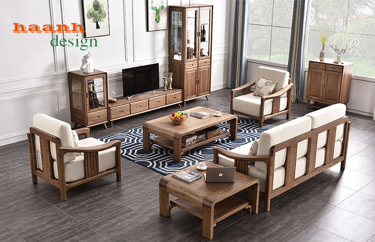Sofa gỗ tự nhiên dành cho gia đình hiện đại và cao cấp. SFG 041