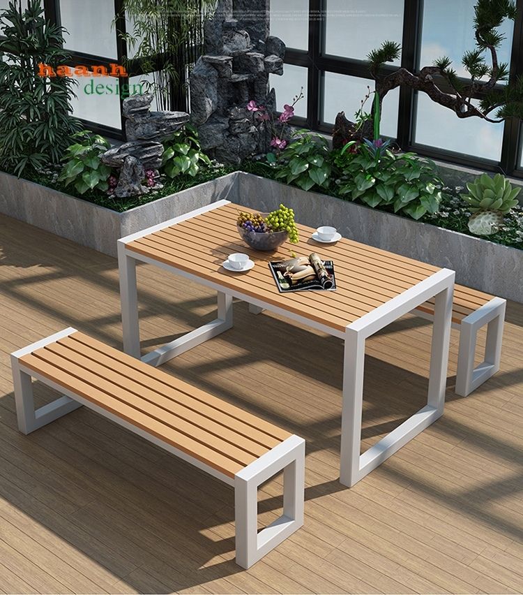 Mua bàn ghế gỗ nhựa ngoài trời chất lượng cao, giá cực tốt tại Hà Nội