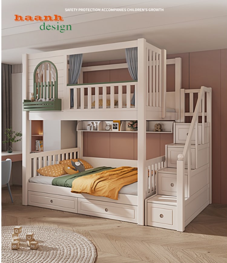 Giường tầng trẻ em phong cách và tiện ích PCB 021