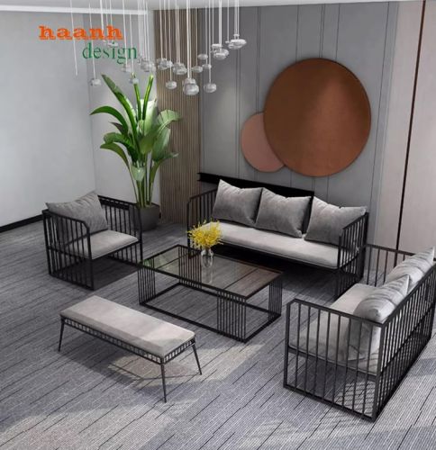 Sofa sắt phòng khách sơn tĩnh điện tinh tế và chất lượng. SFS 018