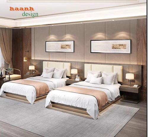Giường ngủ khách sạn gỗ công nghiệp tối ưu cho không gian-NSK 017