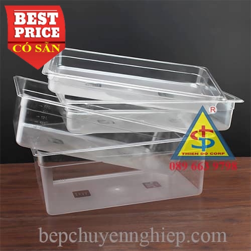 Khay buffet nhựa GN 1/1 sâu 65-100-150-200mm