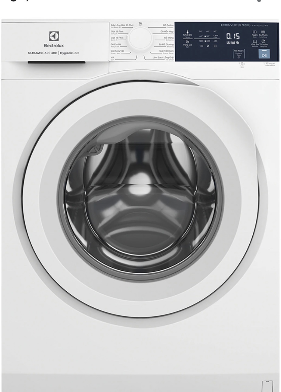 Máy giặt Electrolux Inverter 9kg EWF9024D3WB