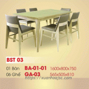 Bộ bàn ăn BA-01-01 và GA-03