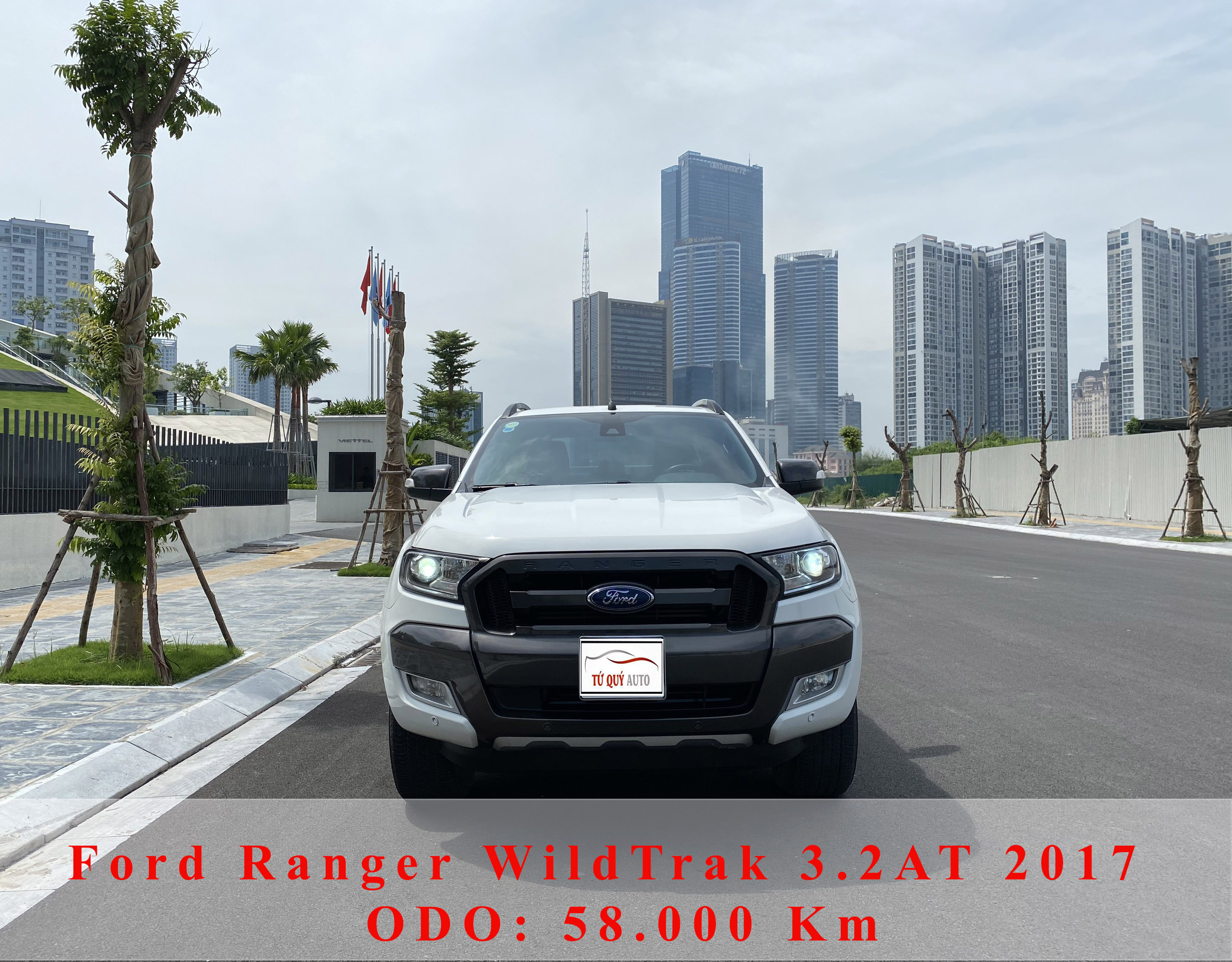 Xe Ford Ranger Wildtrak 3.2L 4x4 AT 2017 - Trắng