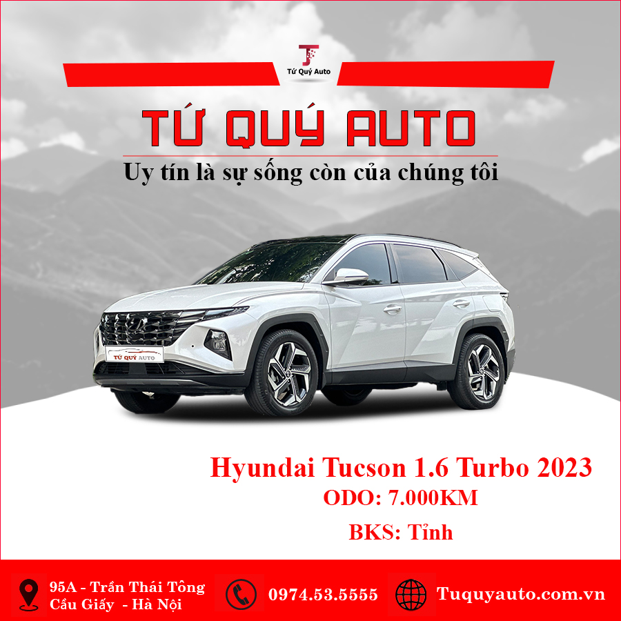 Xe Hyundai Tucson Turbo 1.6AT 2023 - Trắng
