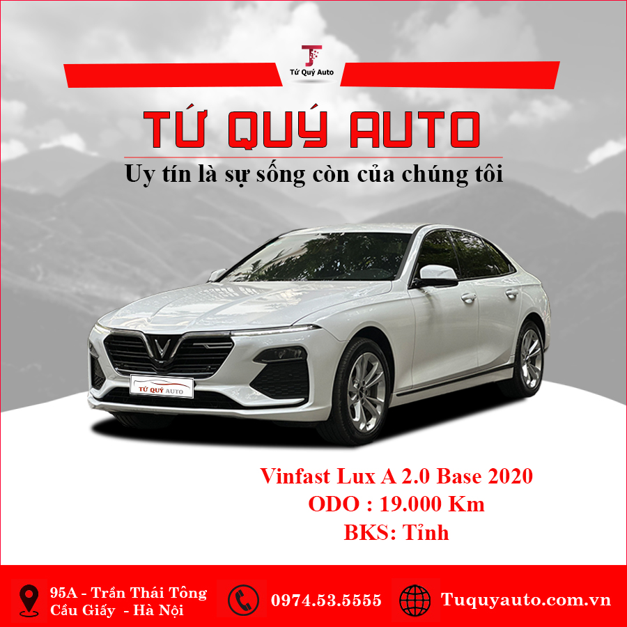 Xe VinFast Lux A 2.0 2.0 AT 2020 - Trắng