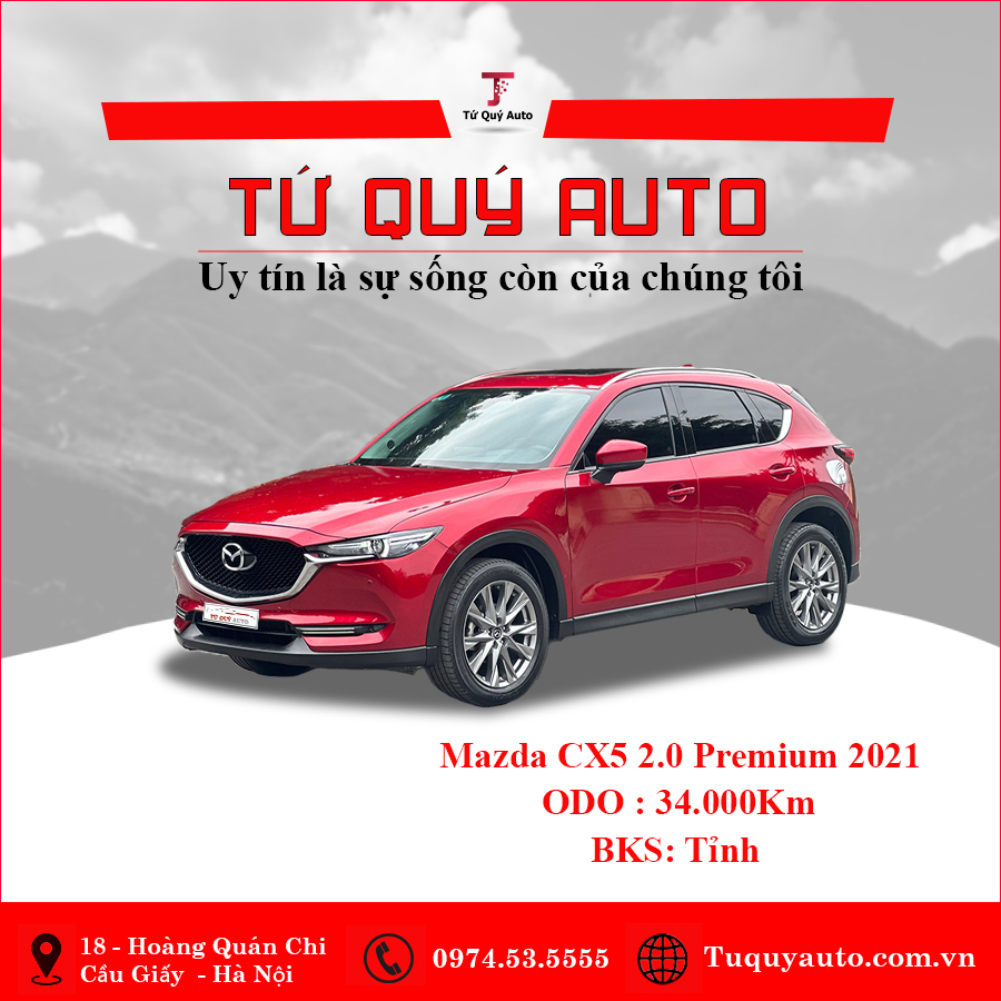 Xe Mazda CX5 Premium 2.0 AT 2021 - Đỏ