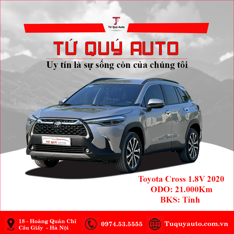 Xe Toyota Corolla Cross 1.8V 2020 - Xám