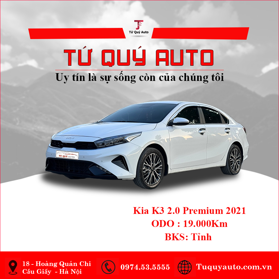 Xe Kia K3 Premium 2.0 AT 2021 - Trắng