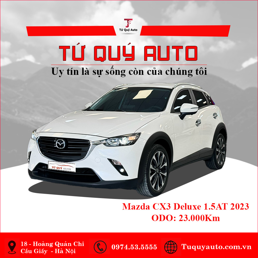 Xe Mazda cx3 Deluxe 1.5 AT 2023 - Trắng