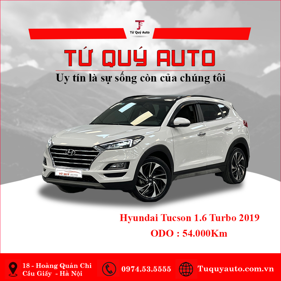 Xe Hyundai Tucson 1.6 AT Turbo 2019 - Trắng