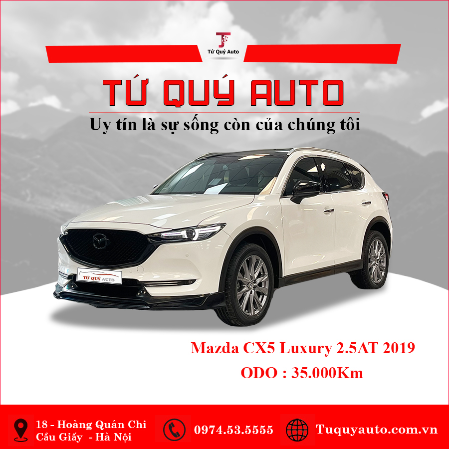 Xe Mazda CX5 Luxury 2.5AT 2019 - Trắng