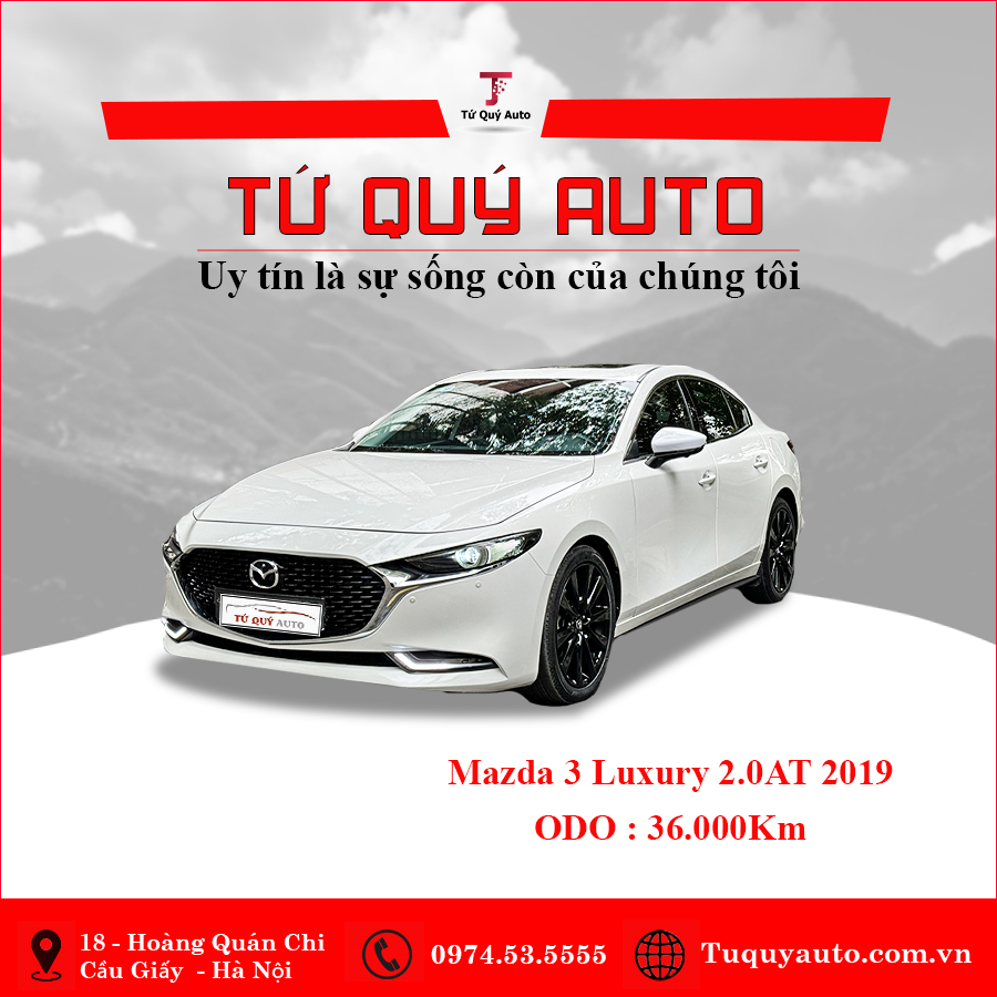 Xe Mazda 3 2.0L Signature Luxury 2019 - Trắng