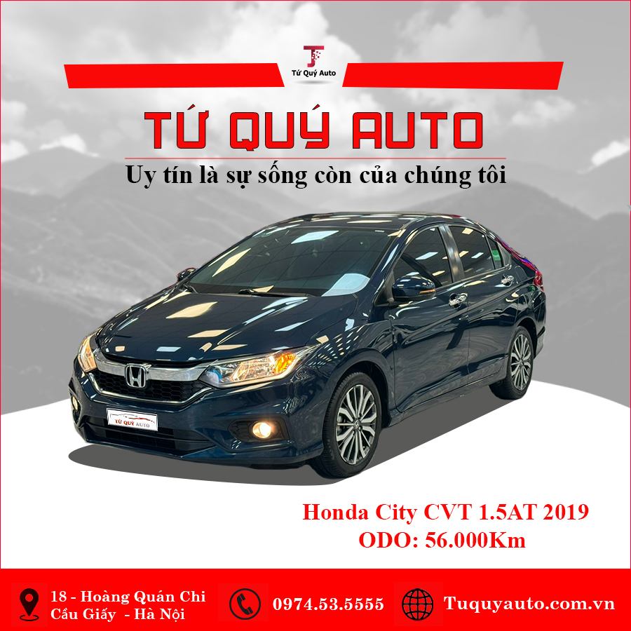 Xe Honda City 1.5 CVT 2019 - Xanh Đen