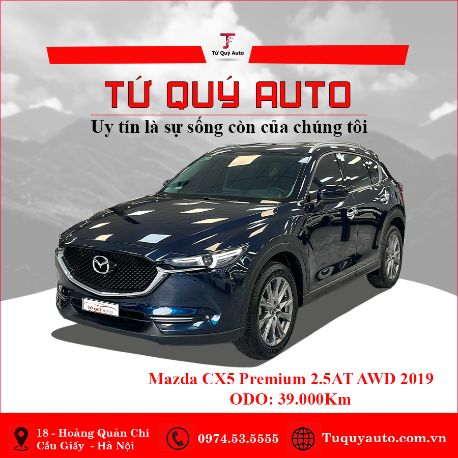 Xe Mazda CX5 2.5 Signature Premium AWD I-Activ 2019 - Xanh Đen