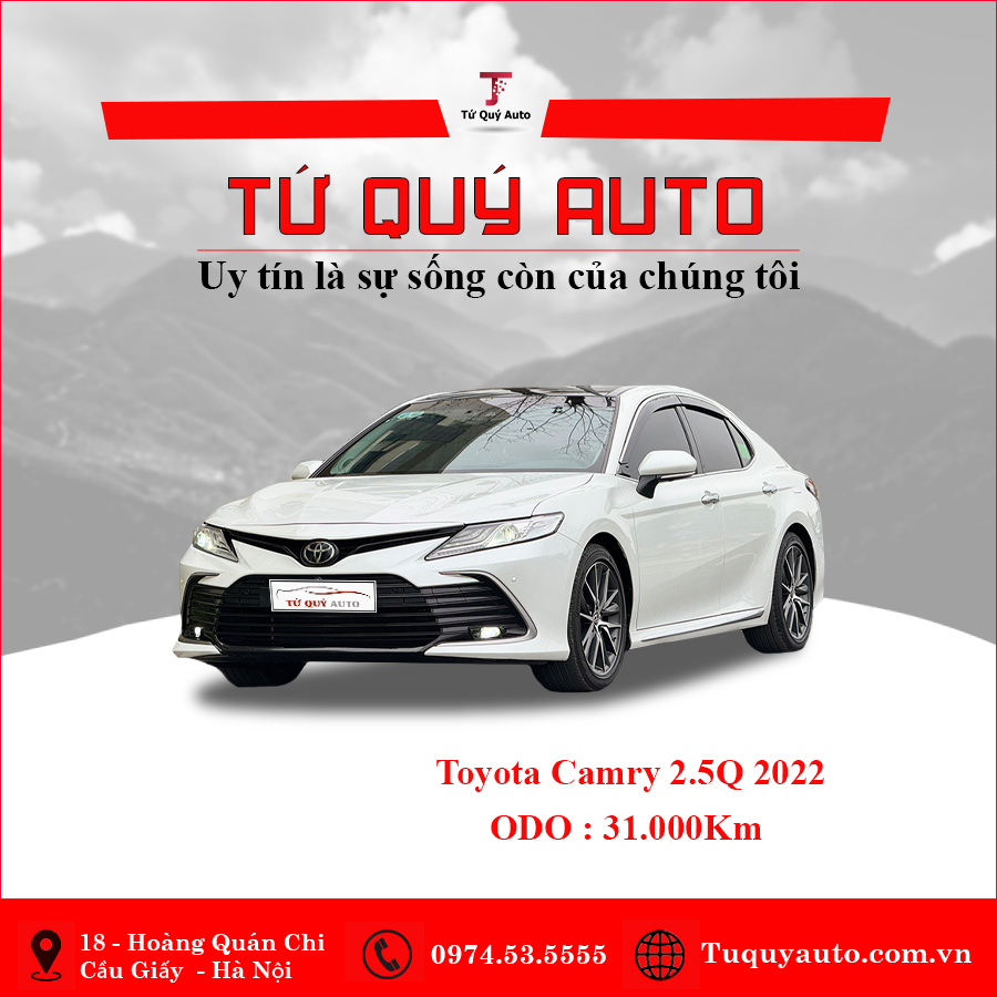 Xe Toyota Camry 2.5Q 2022 - Trắng