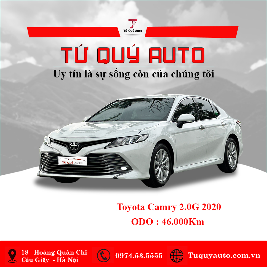Xe Toyota Camry 2.0G 2020 - Trắng