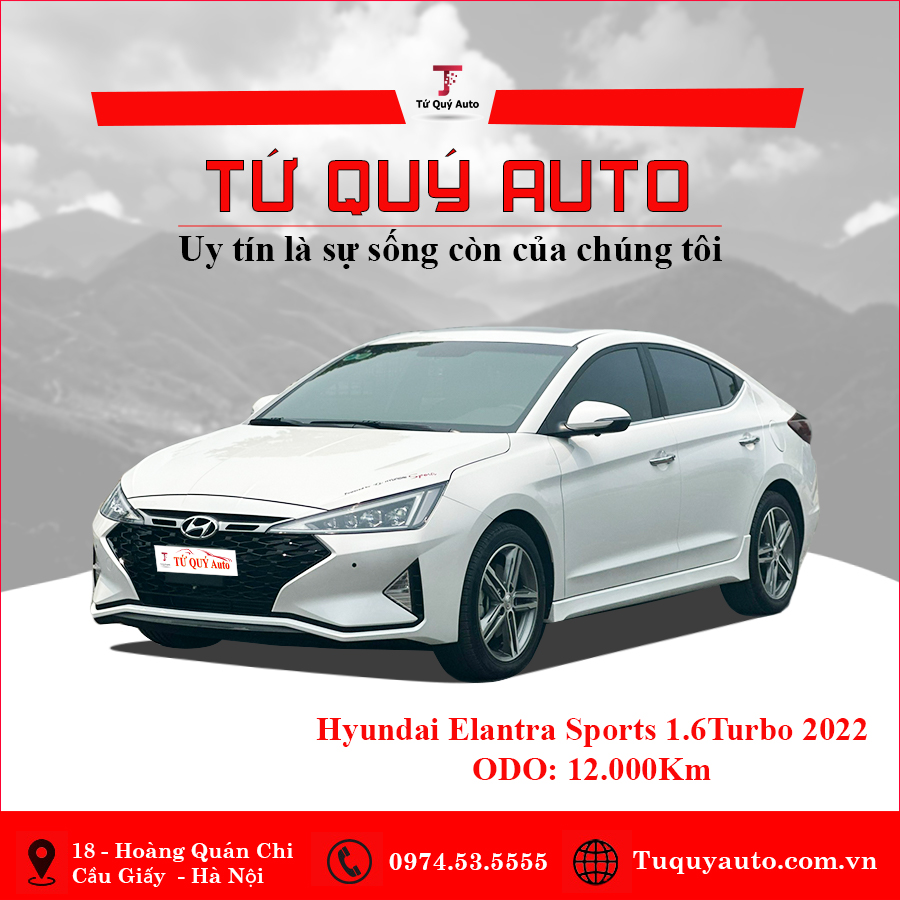 Xe Hyundai Elantra Sport 1.6 AT 2022 - Trắng
