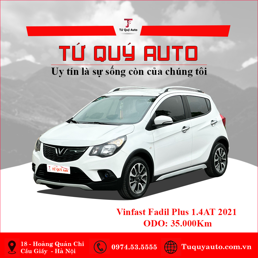 Xe VinFast Fadil 1.4 AT Plus 2021 - Trắng