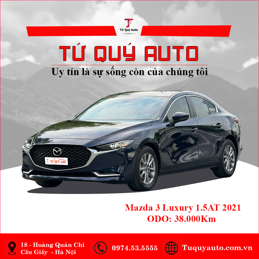 Xe Mazda 3 1.5L Luxury 2021 - Xanh Đen