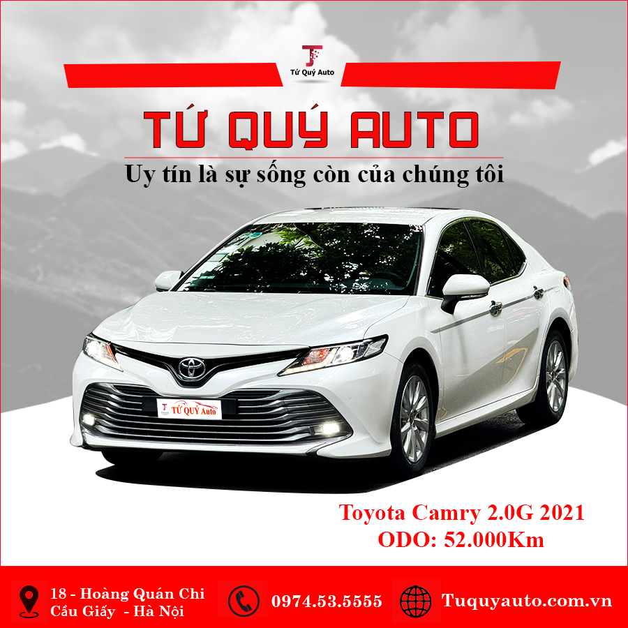 Xe Toyota Camry 2.0G 2021 - Trắng