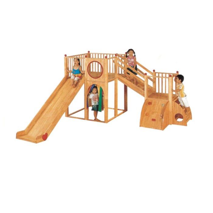 Wholesale-wooden-Daycare-Kids-Slide-Indoor-Playground