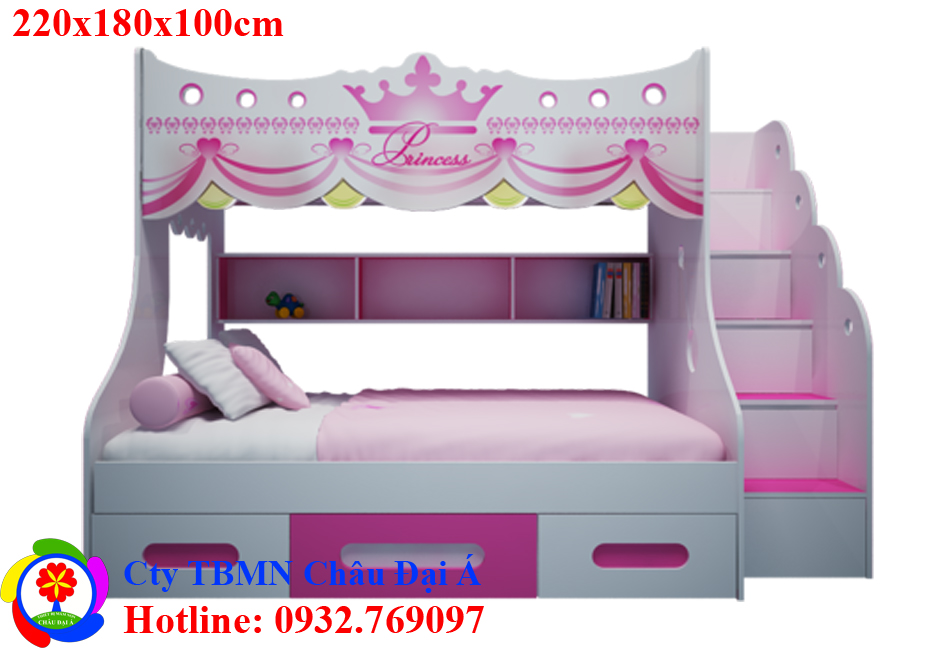 Giường tầng cho bé gái mẫu 1