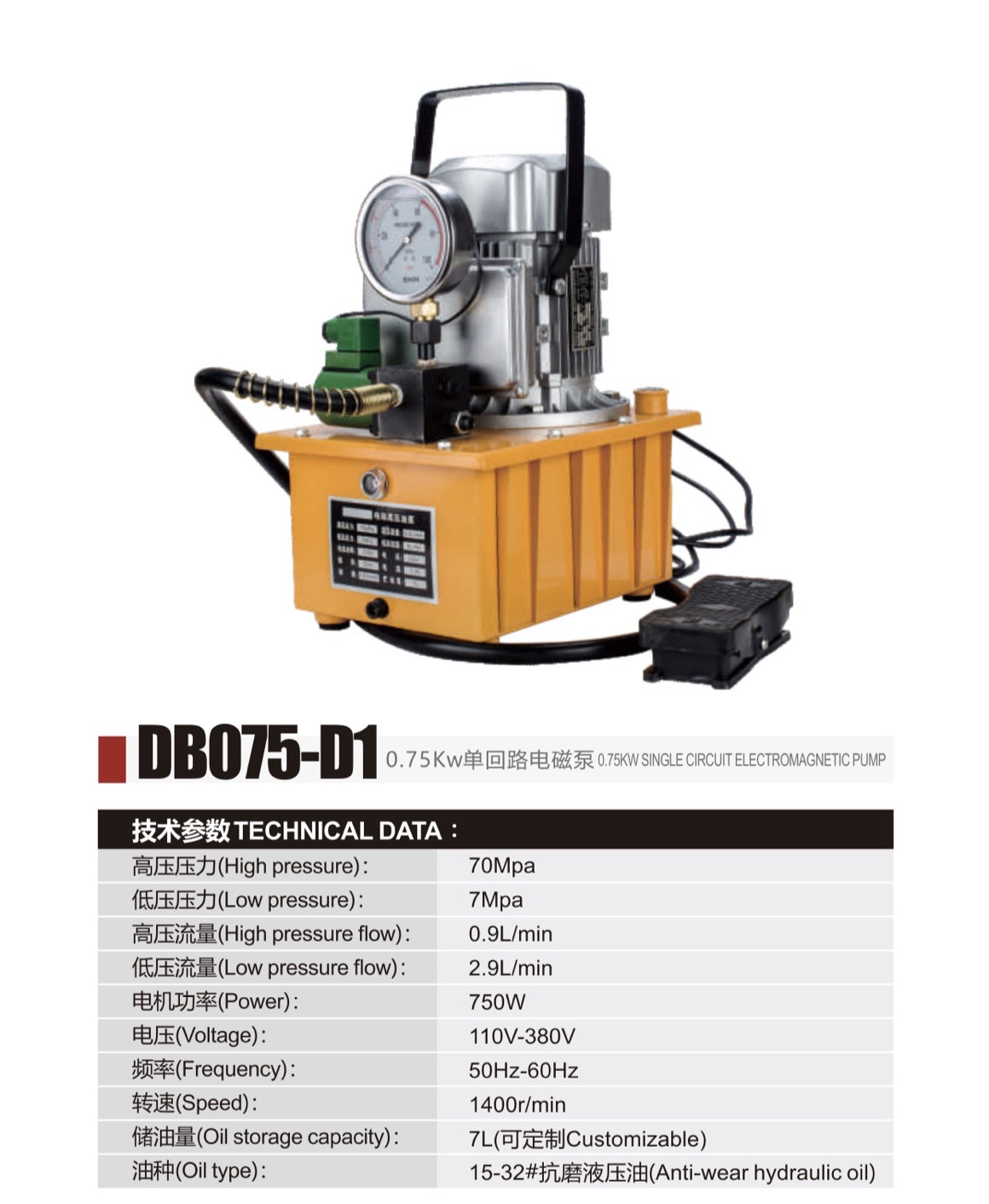 Bơm điện thủy lực DB075-D​1