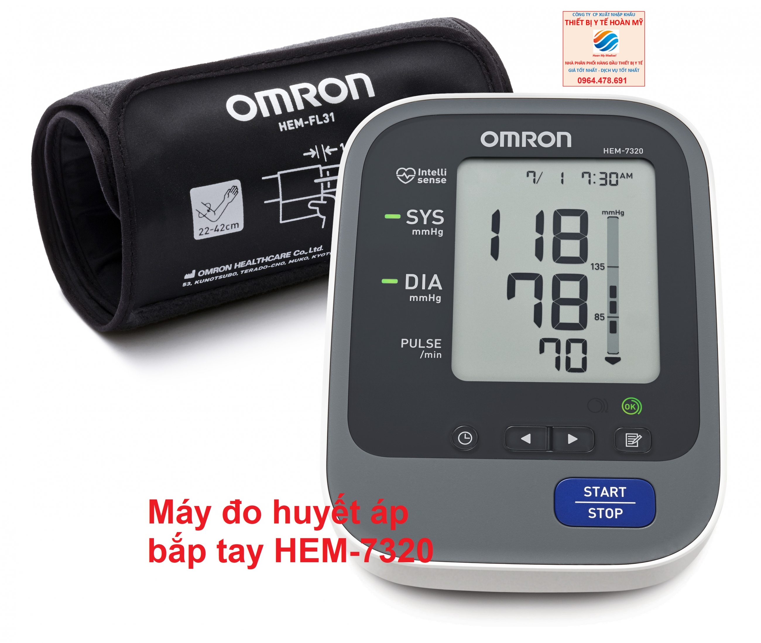 Máy đo huyết áp bắp tay Omron HEM-7320
