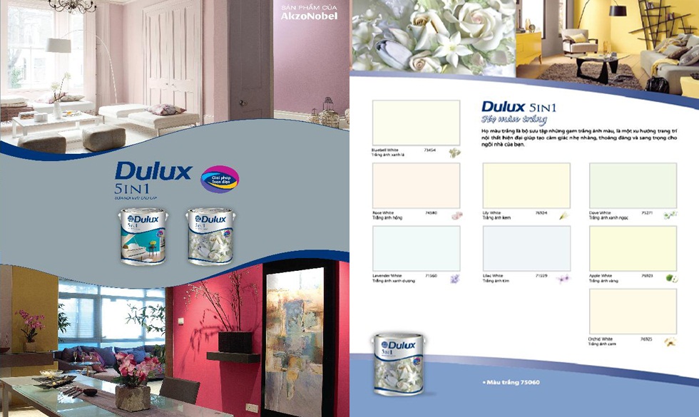 Sơn Dulux trong nhà cao cấp: Sử dụng sơn Dulux trong nhà cao cấp để tạo ra một không gian sống sang trọng đầy phong cách. Sự bảo vệ và độ bền của sơn này sẽ mang lại cho bạn hài lòng từng chút một.