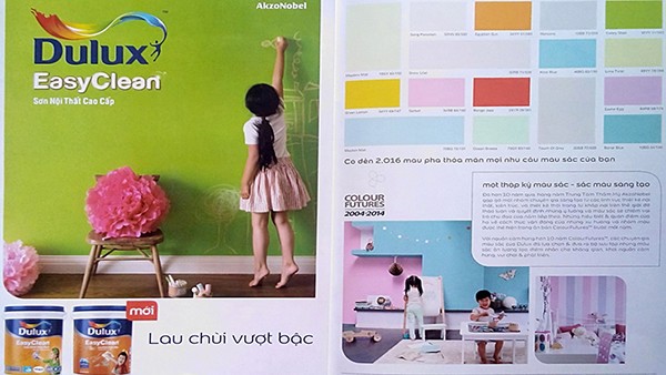 Bảng màu sơn Dulux lau chùi hiệu quả được Sơn Nam Tín cung cấp chi ...