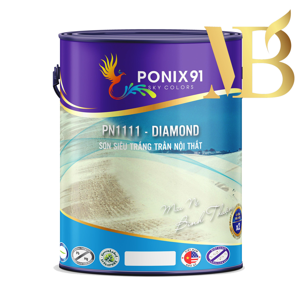 SƠN SIÊU TRẮNG TRẦN NỘI THẤT PONIX91 - PN1111 - DIAMOND
