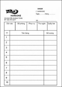 in order quán karaoke