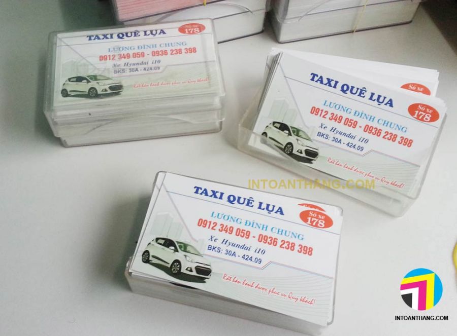 in namecard taxi cho hãng taxi Quê Lụa