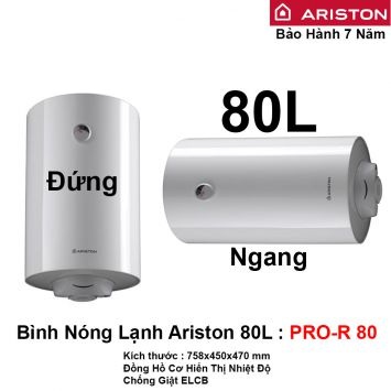 Bình Nóng Lạnh Ariston 80L PRO-R 80