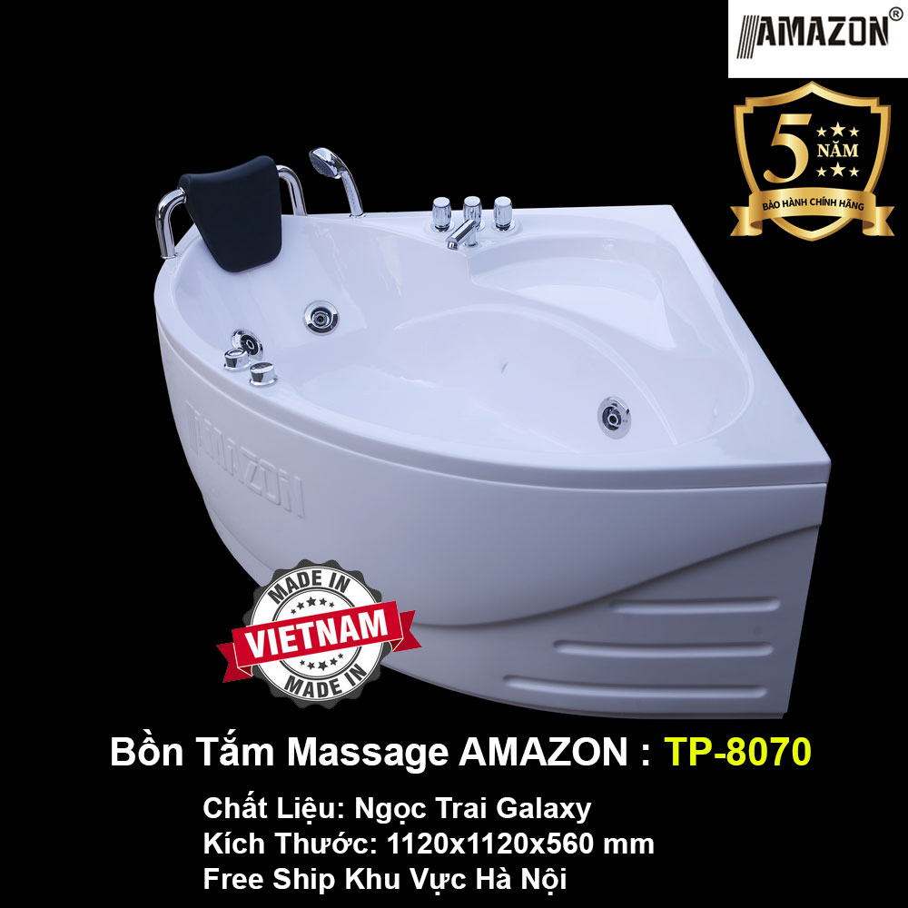 Bồn Tắm Góc Massage AMAZON TP-8070