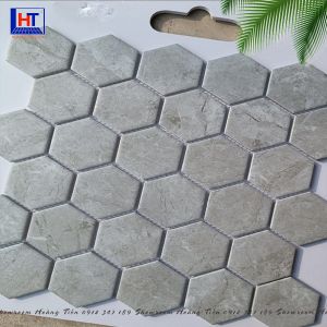 Gạch Mosaic Lục Giác Xám HTX056